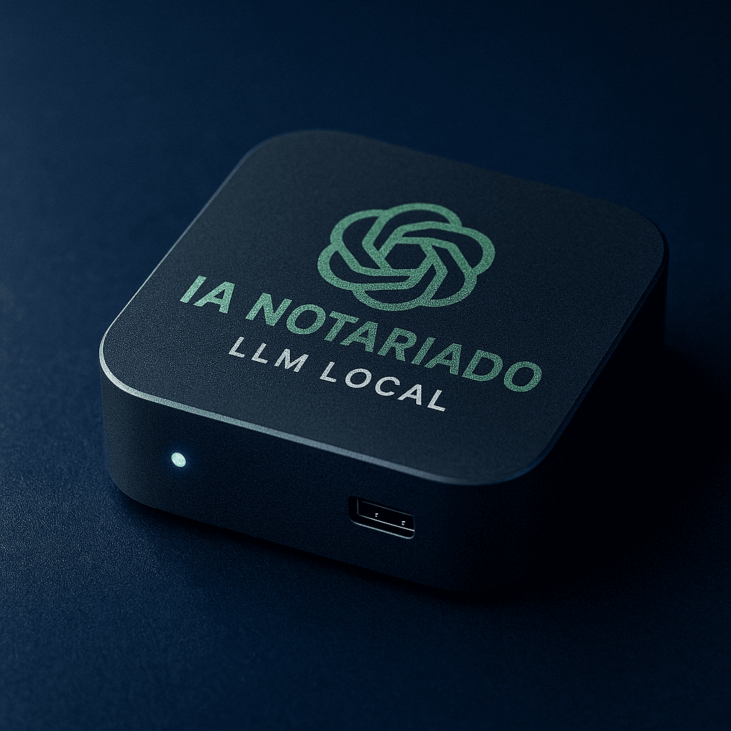 Servidor IA Notariado operando offline no cartório